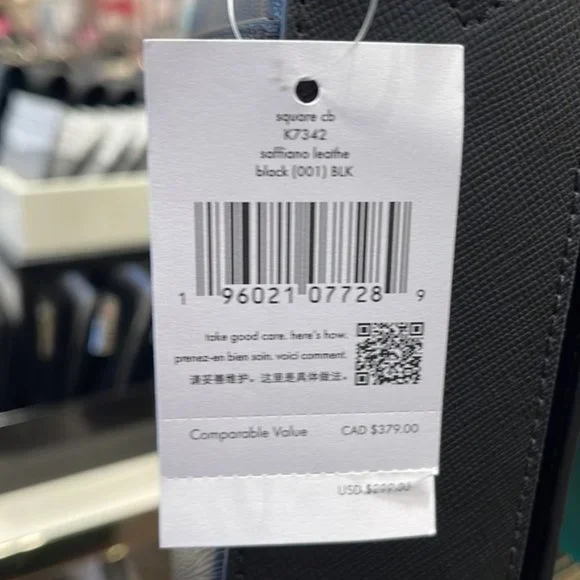 Kate Spade Staci Square Crossbody Saffiano Leather Black - Picture 8 of 16